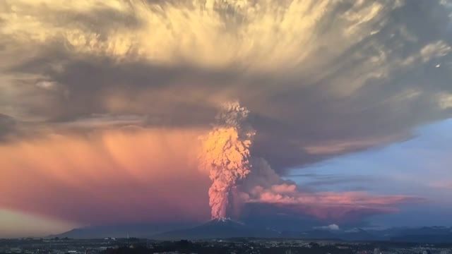 فوران آتشفشان Calbuco در شیلی