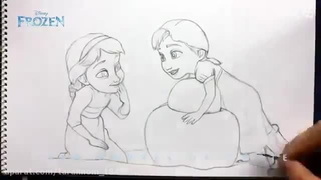 طرح نقاشی السا و آنا