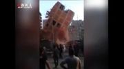 ریزش ساختمان هشت طبقه در مصر