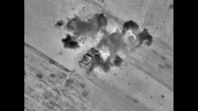 انهدام پایگاه آموزشی داعش در رقه توسط جنگنده های روسیه