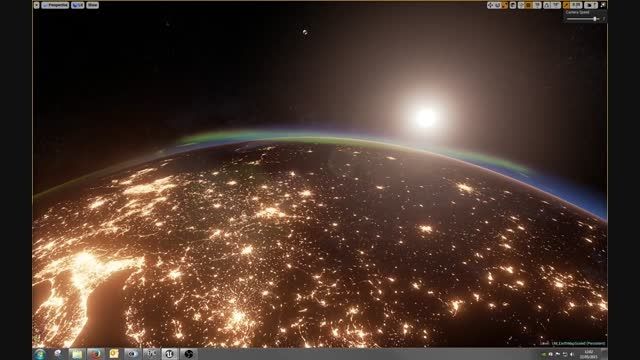 شبیه سازی کامل و دیدنی کره زمین از فضا-آنریل انجین 4