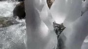 قندیل های زیبای یخ در سنگر شای