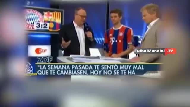 مصاحبه توماس مولر پس از بازی با بارسلونا