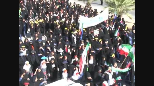راهپیمایی دانش آموزان اشکنانی در یوم الله13 ایان94