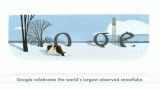عظیم ترین بارش برف تاریخ جهان در لوگوی گوگل