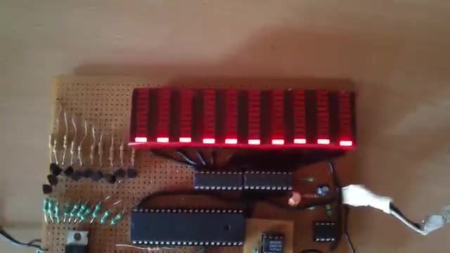 LED 10 band Audio Spectrum atmega32