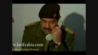 سخنرانی صدام در جبهه