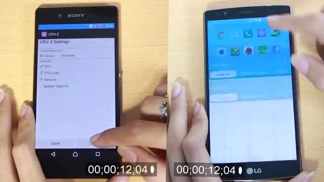 Sony Xperia Z3+ vs LG G4_Apps Speed Test