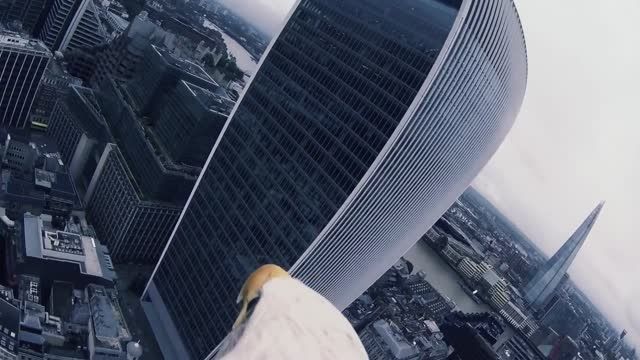 پرواز خیره کننده یک عقاب بر فراز لندن