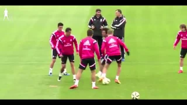 حرکت عجیب و جالب رونالدو در تمرینات رئال مادرید