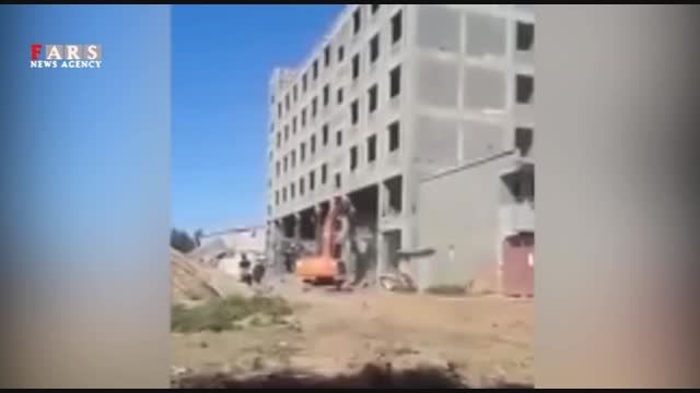 تخریب ساختمان چینی در ۶ ثانیه