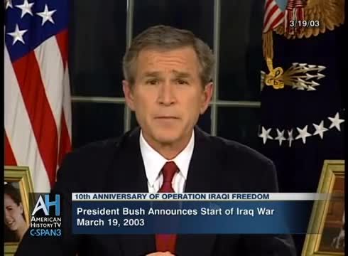 Bush Announces Start of Iraq War