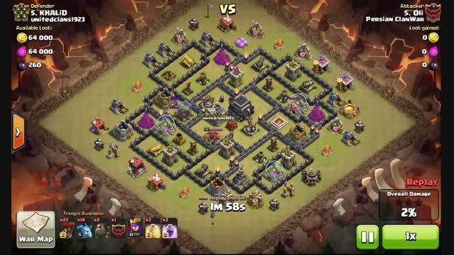 Clash of Clans-۳ star Attack Th۹ Lavaloonion