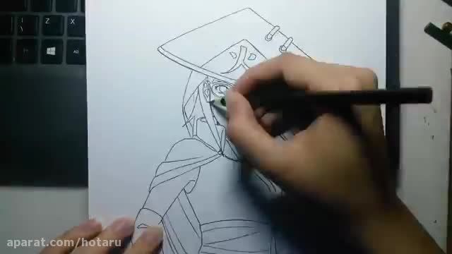Speed Drawing - Uchiha Sarada (Hokage) - Naruto