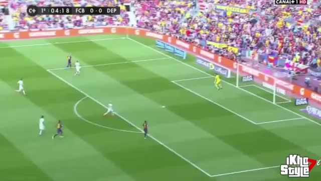 بارسلونا 1 - 0 دپورتیوو لاکرونیا (گل مسی)