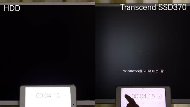 مقایسه هارد و SSD در سرعت بوت شدن دستگاه ترنسند