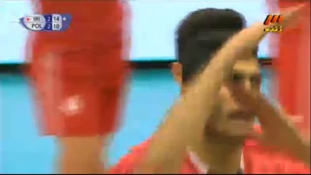 لیگ جهانی والیبال ایران 3- 2 لهستان اخرین امتیاز ست 5