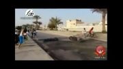 فیلم زیر گرفتن جوان انقلابی بحرینی