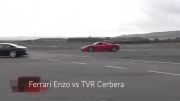 درگ ferrari enzo VS supercharged TVR cerbera