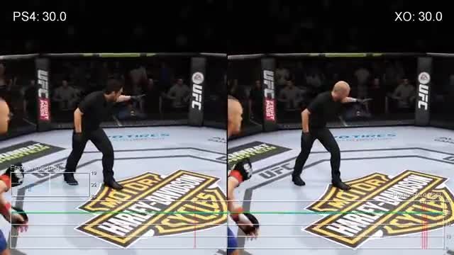 EA Sports UFC PS4 vs Xbox One Gameplay Frame-Rate Test.