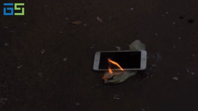سوختن iPhone 6 Plus در زیر آتش کوکتل مولوتف!!!