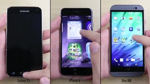 iPhone 6 vs. Galaxy S5 vs. HTC One (M8) Speed Test