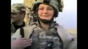 شوخی عراقی ها با سرباز زن آمریکایی!!!