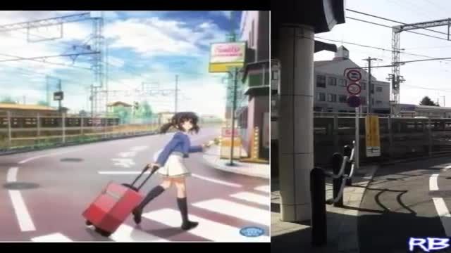 لوکیشنهای واقعی انیمه Clannad- Real Life City Vs Anime