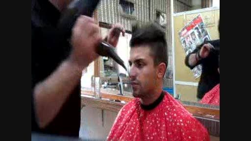 آموزش آرایشگری آقایان خورد کردن موبا قیچی  09194599856