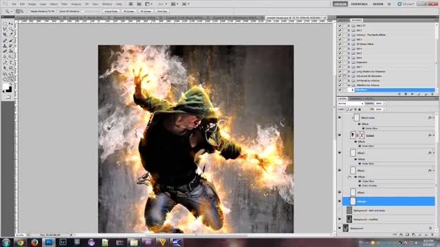 Fire Effects Bundle Photoshop Actions-www.graphiran.co