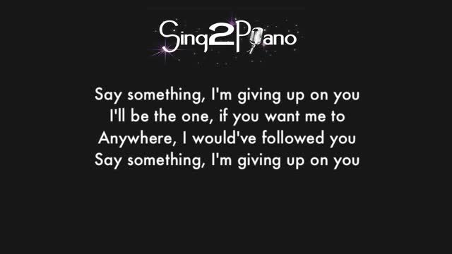 piano- say someting