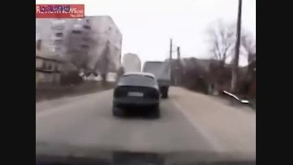 لحظه بمباران در اوکراین
