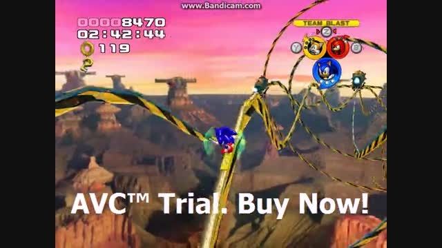 Sonic Heroes -Rail Canyon Stage 07 - Team Sonic
