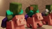 Minecraft Animation Pig Racing