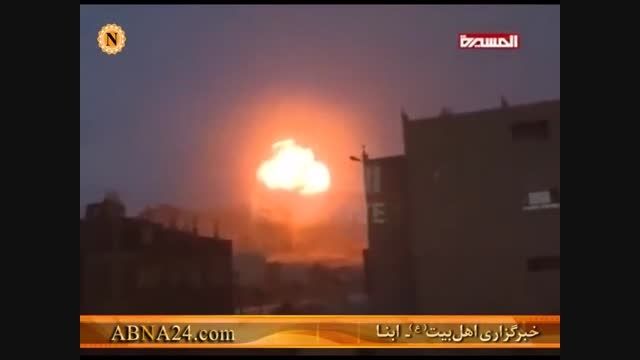 لحظه انفجار شبه هسته ای توسط آل سعود بابمب های آمریکایی