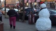 دوربین مخفی - Prank - ترسوندن مردم با آدم برفی (Snowman