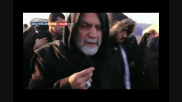 ویدئو شهید حاج حسین همدانی در راهپیمایی اربعین