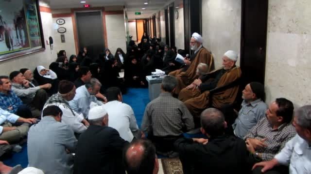 صحبت روحانی کاروان صابر سیر ایمن مشهد در جلسه مناسک