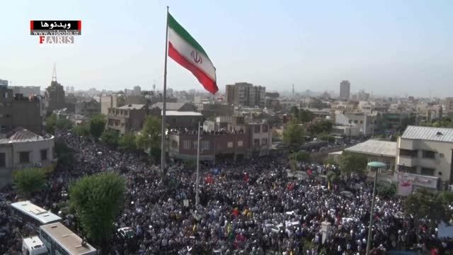 فیلم/ استقبال بی نظیر از 270 شهید گمنام/ تهران قیامت شد