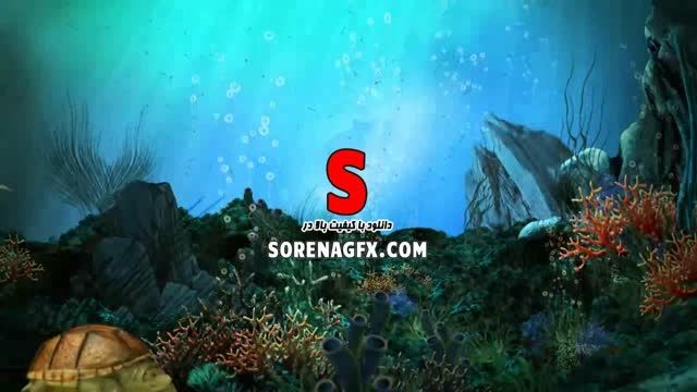 دانلود فوتیج انیمیشن با موضوع منظره ای از زیر آب دریا
