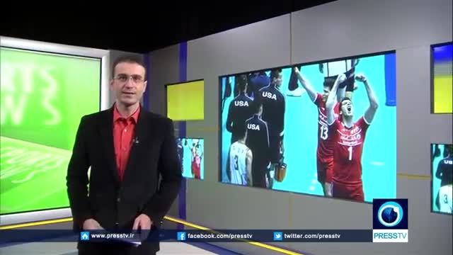 ایران 3-0 آمریکا (نتیجه والیبال ایران وآمریکا درPressTV