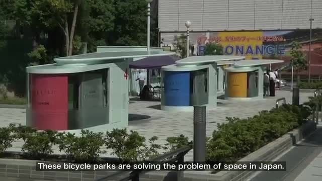 پارکینگ فوق پیشرفته ی دوچرخه در ژاپن
