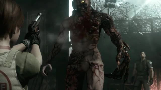 مبارزه کریس و ربکا با تایرنت+پایان Resident Evil HD
