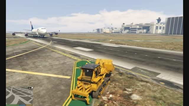 دعوای بولدوزر و هواپیما در GTA V