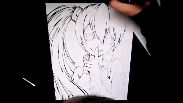 Speed Drawing Miku Hatsune Ghoul version[Tokyo Ghoul]