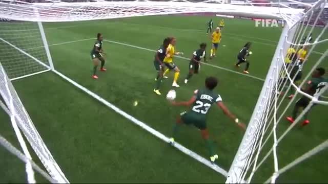 بازی : سوئد 3 - 3 نیجریه (جام جهانی زنان 2015 کانادا)