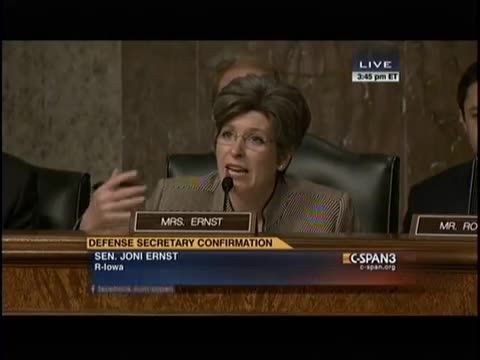 Joni Ernst Asks Ashton Carter About Cyber Security