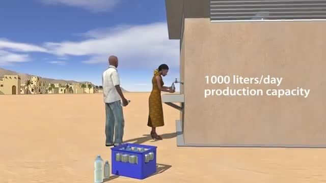 تولید اب اشامیدنی توسط توربین بادی از رطوبت هوا