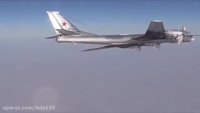 اسکورت  بمب افکن روسی tu95 توسط اف 14  ایران