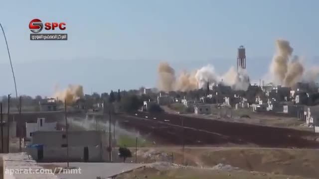 بمباران هواپیماهای روسی در ریف شمالی حماه - سوریه